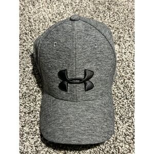 Under Armour Kids Hat Youth S/M Gray Black Fitted Baseball Cap‎